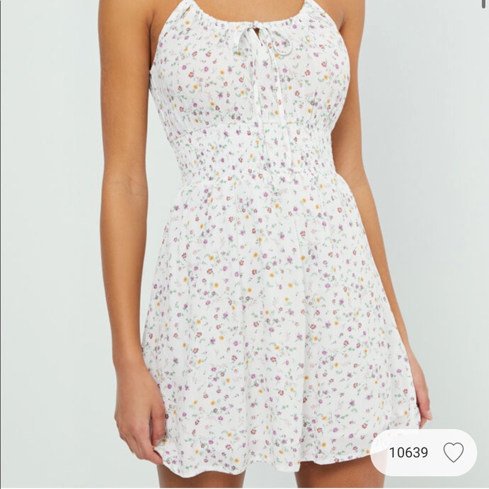 pacsun la hearts white floral summer mini dress